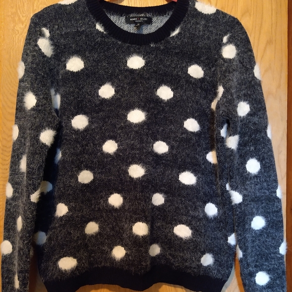 Romeo+ Juliet Couture Plush Polka Dot Sweater - Picture 1 of 4